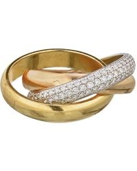 cartier trinity diamond ring for sale