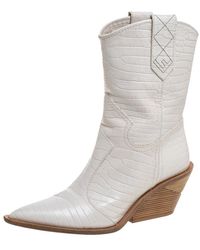 fendi pointed toe cowboy booties