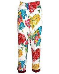 white gucci pajama pants