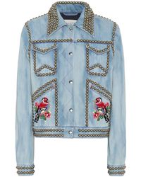 gucci embroidered jean jacket