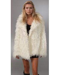 Free People Almost Famous Fur Jacket - White