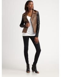 veda black leather jacket