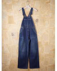 Free People Vintage Flint Indigo Overalls - Blue