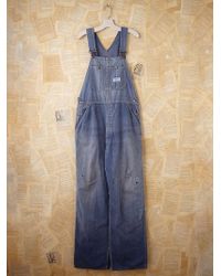 Free People Vintage Power House Overalls - Blue