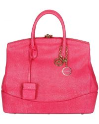 Women S Desmo Bags Desmo Sara Race Print Leather Top Handle Lyst