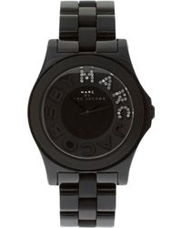 Marc By Marc Jacobs Rivera Resin Bracelet Watch in Black (black/ rose ...