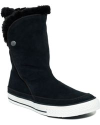 converse fur boots