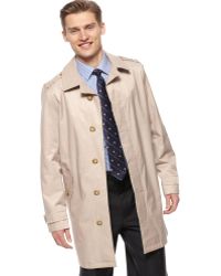 tommy hilfiger men's hooded rain trench jacket