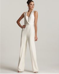 Womens Jumpsuits and rompers THEIA Synthetic Emma Jumpsuit in White 