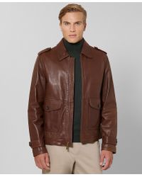 brooks brothers men's leather jacket