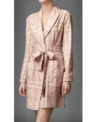 Burberry Check Dressing Gown - Pink