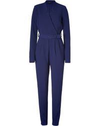 Rachel Zoe Edith Shawl Collar Jumpsuit in Blue (royal blue) | Lyst
