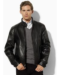 ralph lauren leather jacket mens