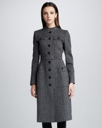 Burberry Compacttweed Princess Coat - Grey
