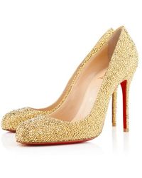 Christian louboutin Fifi Patent Leather Slingback Pumps in Black ...  