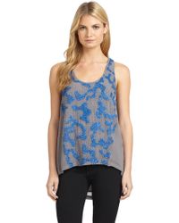 beaded racerback chiffon top