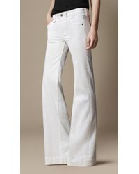 Burberry Flare Fit Jeans - White