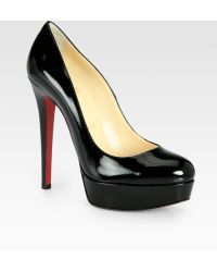 christian louboutin pigalove patent leather crystal-coated flats ...  