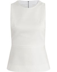 Lyst - Shop Women's Richard Nicoll Tops from $337 Richard Nicoll - Mesh Back Fitted Top - Lyst
