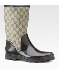 black gucci rain boots