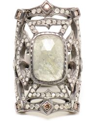 Loree Rodkin Medieval Diamond And Sapphire Ring - Gray