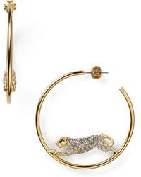 Lyst Juicy Couture Panther Hoop Earrings In Metallic Juicy Couture Panther Hoop Earrings Lyst