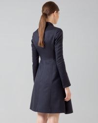 Akris Silk Ottoman Aline Coat Dress - Black