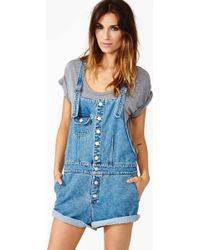Nasty Gal Bambi Denim Overalls - Blue