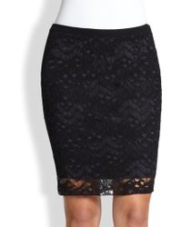 Eileen Fisher Lace Pencil Skirt - Black