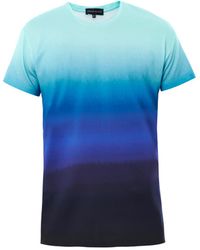 Jonathan Saunders Ombré Print T-shirt - Blue