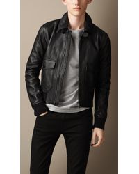 Burberry Leather jackets for Men - Lyst.com
