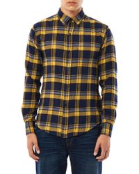 Band of Outsiders Check Flannel Shirt - Blue