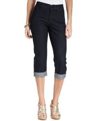 Multiple Sizes New Not Your Daughters Jeans NYDJ Nanette Crop Black Capris
