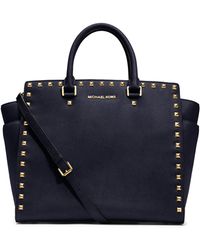 michael kors large selma studded saffiano tote