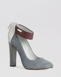 Calvin Klein Pumps Ariel Ankle Strap High Heel - Gray