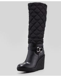 Moncler Cernobbio Quilted Dolmias Boot Black