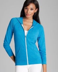 Alternative Apparel Hoodie Relay Raglan - Blue