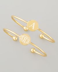 Women S Sarah Chloe Bracelets Page 3 Sarah Chloe 18k Yellow Gold Vermeil Ella Engravable Disc Bracelet Lyst