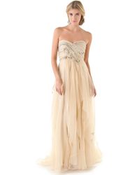 Catherine Deane Giselle Strapless Gown - Ecru - Natural