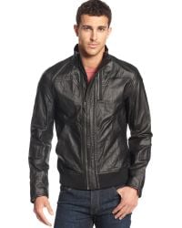 leather puma jacket