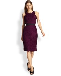 Burberry Ruched Dress - Purple