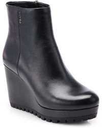 Women's Prada Wedge boots | Lyst