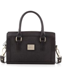Women S Gianfranco Ferré Bags Gianfranco Ferré Small Woven Center Satchel Bag Black Lyst