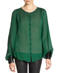 Haut En Soie Elizabeth And James Kim - Couleur Noire, Taille XS, Neuf Sans étiquettes