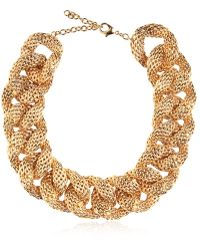 Balmain Gold Plated Chain Necklace - Metallic