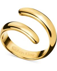 35000189b in Metallic Womens Jewellery Rings Calvin Klein Womens Faceted Collection Ring 