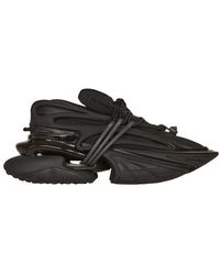 Balmain Safa Black Panelled Neoprene Sneakers