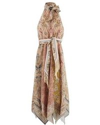Zimmermann Langes Kleid Freja - Braun