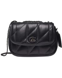 COACH Pillow Madison Shoulder Bag With Quilting - Black