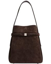 TOTEME - Bucket Bag Aus Wildleder Mit Gürtel - Lyst